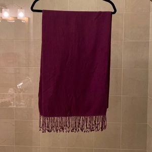 MIX NOUVEAU Pashmina Silk Plum-Colored Shawl
